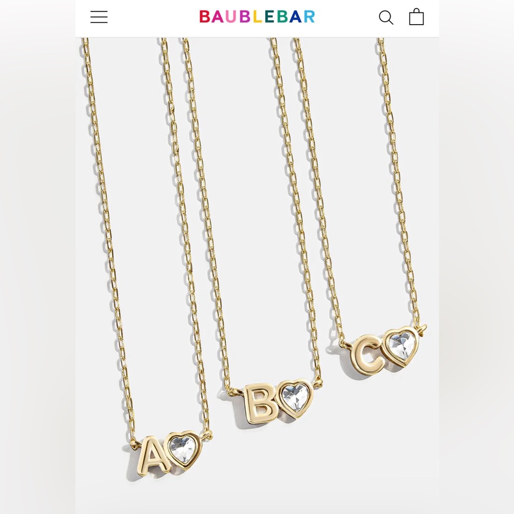🤍BaubleBar Fiona Initial Necklace “V”